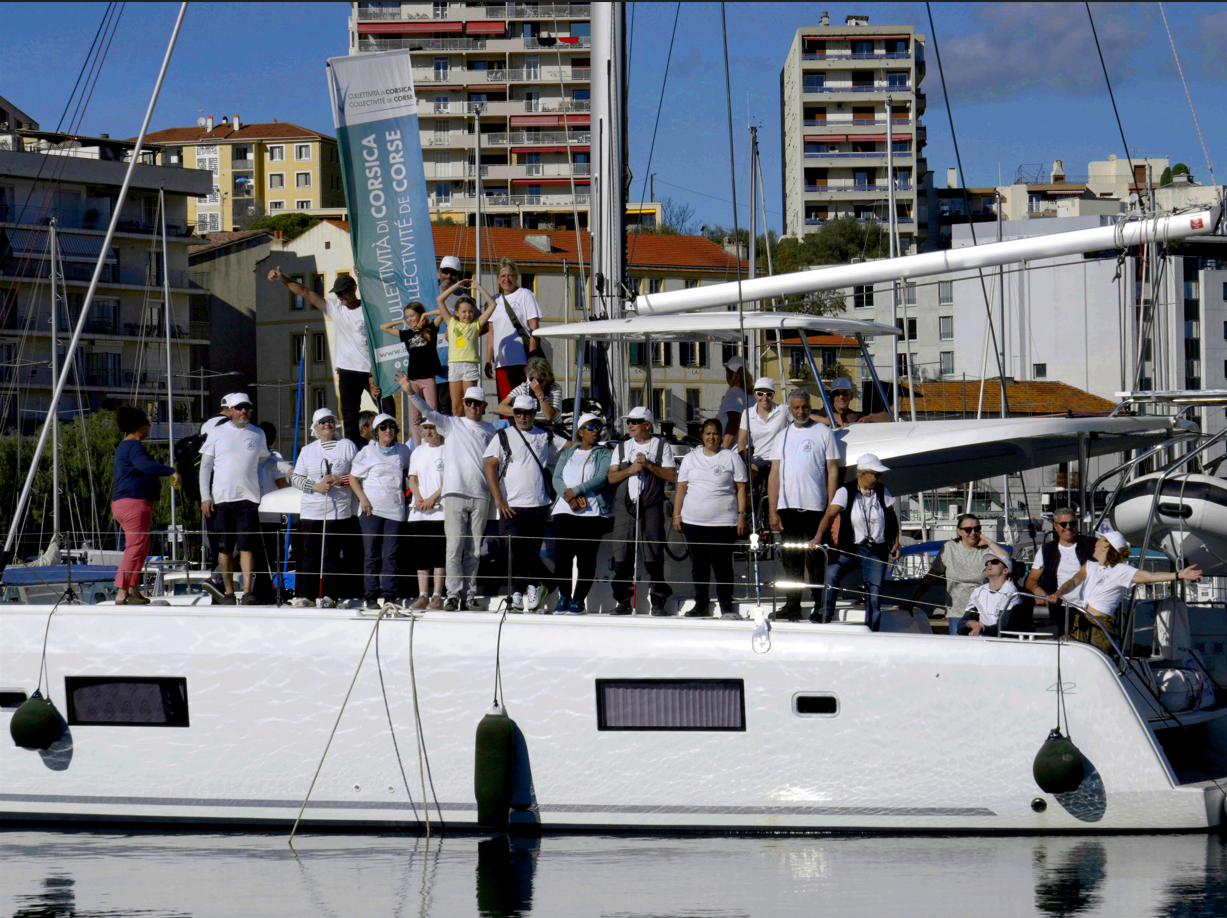 Corsica Blind Sailing 2025 groupe participants déficients visuels Ajaccio — film Visualta FFVoile