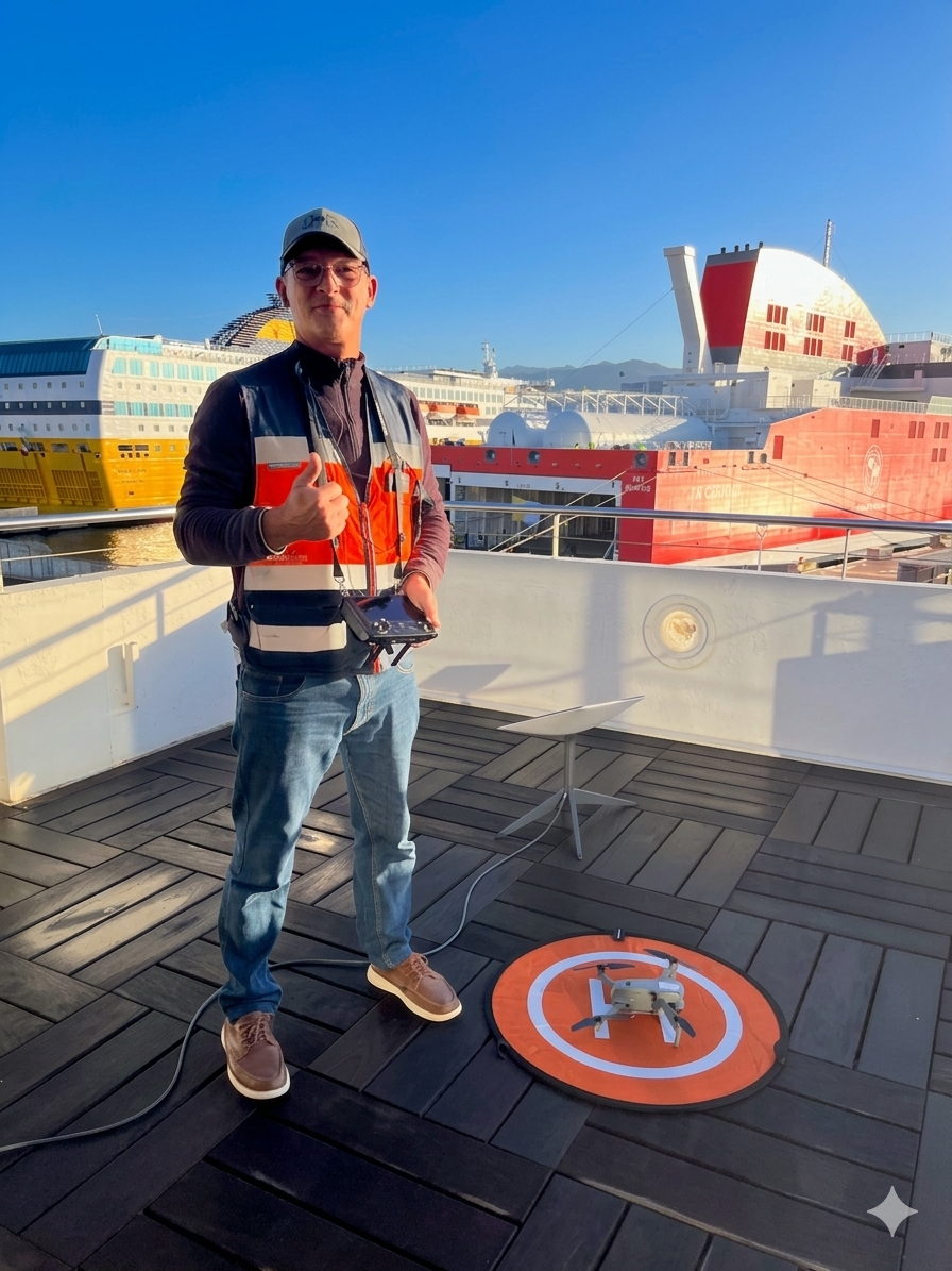 Vue aérienne Ajaccio visite du Pape — drone professionnel Visualta France 2