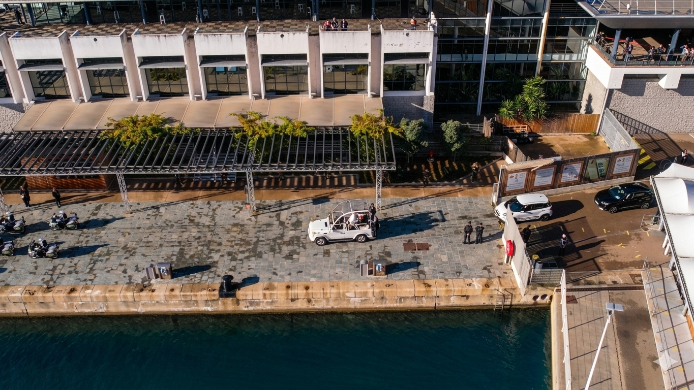 Dispositif sécurité visite papale Corse — drone Visualta espace aérien contrôlé