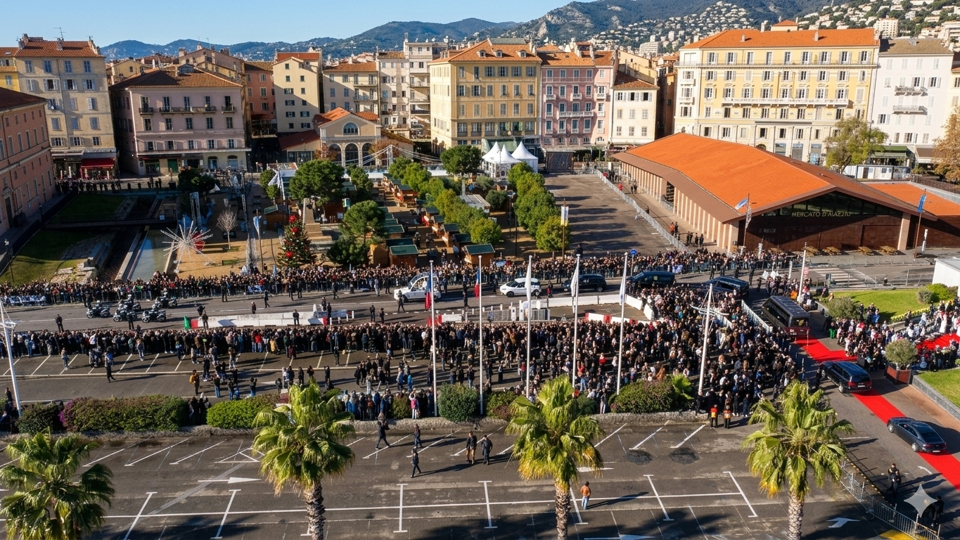 Pape François Ajaccio vue du ciel — télépilote drone certifié DGAC Visualta