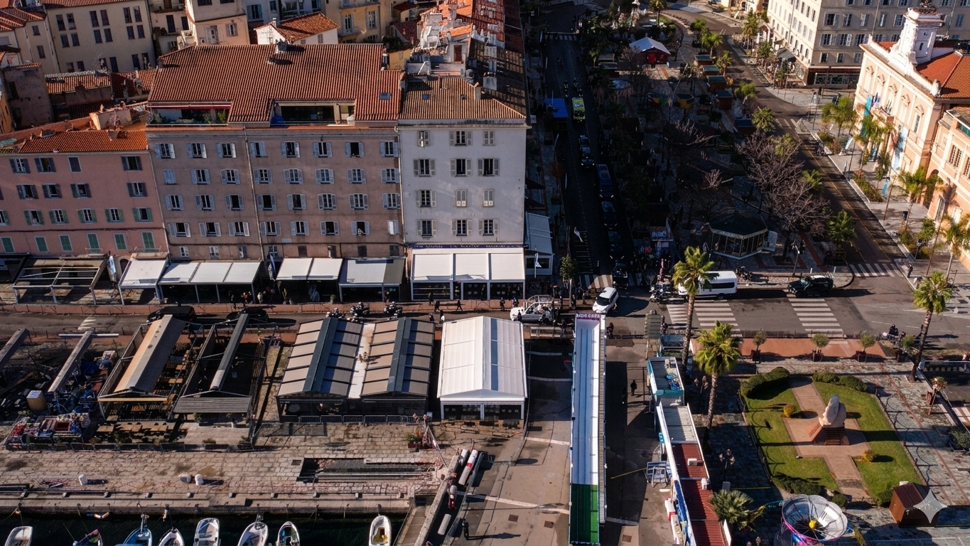 France Télévisions Corse visite papale — images aériennes Visualta DJI Inspire 2