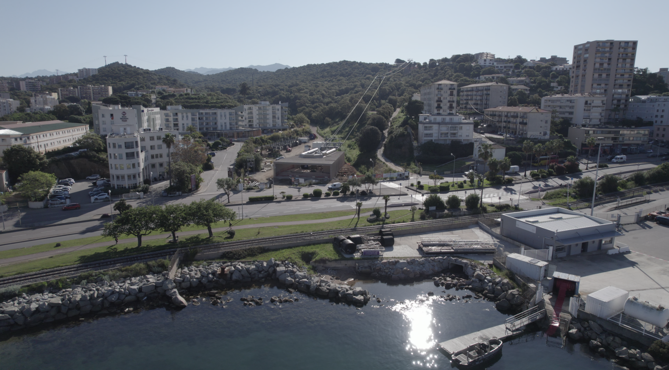 Tournage drone projet CAPA Grand Ajaccio axes circulation — Visualta Time Video Prod aménagement territorial