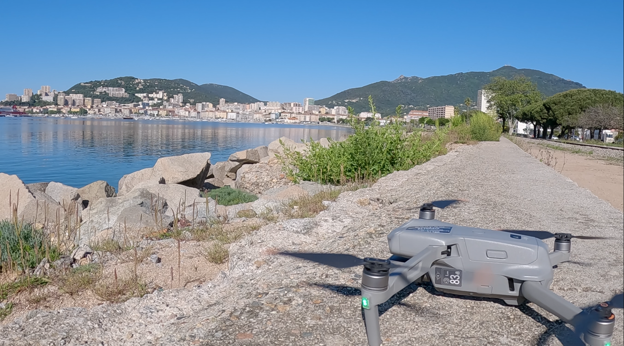 Ajaccio vue aérienne drone projet CAPA travaux aménagement — Visualta Brendan Antoni Time Video