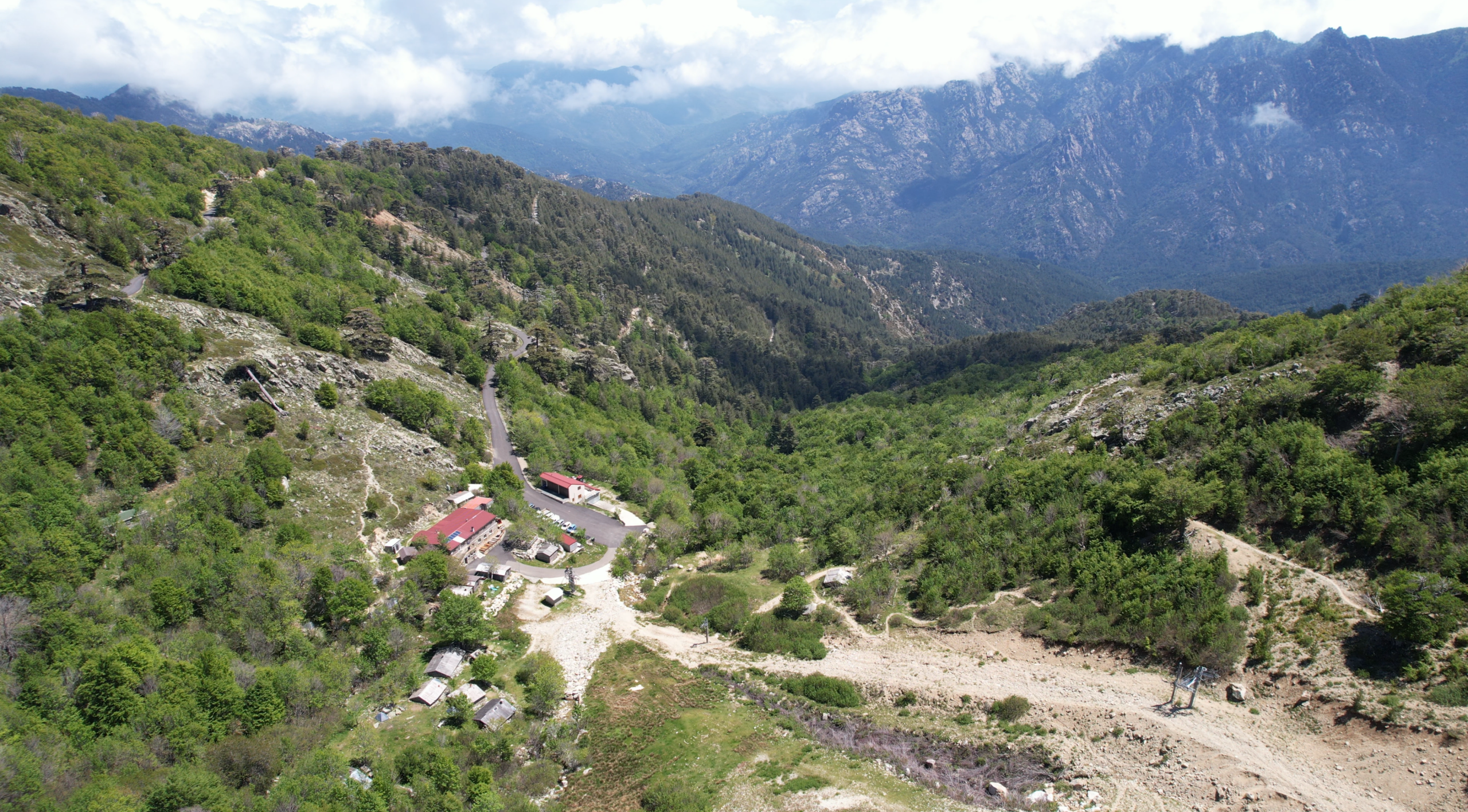 Tournage émission spéciale Via Stella GR20 Ghisoni Capanelle — drone Visualta France TV Corse